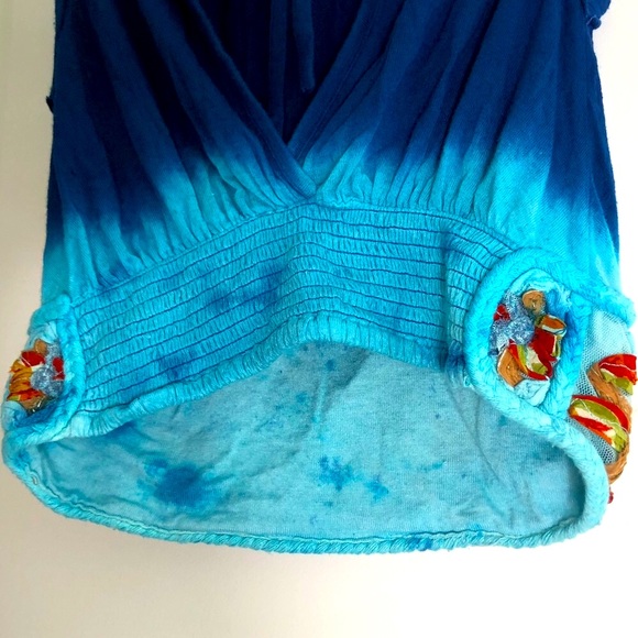 Free People Blue Crop Top Halter XS - Picture 6 of 9